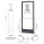 CRL-U.S. Aluminum Bronze Black Anodized 250 Series Narrow Stile (RHR) HRSO Single 3'0 x 7'0 Center Hung for OHCC w/Standard Push Bars Complete ADA Door(s) with Lock Indicator, Cyl Guard
