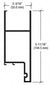 CRL-U.S. Aluminum Clear Anodized Class 1 5-11/16" Top Rail for 9/16" Glass - 21'