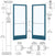 CRL-U.S. Aluminum Custom KYNAR® Paint Custom Pair 72" x 84" Series 250 Narrow Stile Gear Hinge Entrance Door