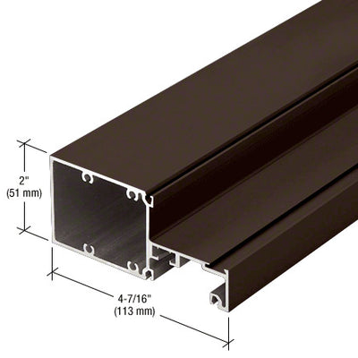 CRL-U.S. Aluminum Intermediate Horizontal Mullion, Bronze Black Anodized - 24'-2"