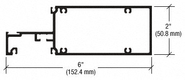 CRL-U.S. Aluminum Intermediate Horizontal, White KYNAR® Paint- 24'-2"