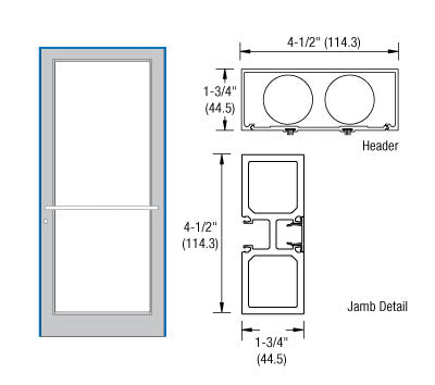 CRL-U.S. Aluminum White KYNAR® Paint 39-1/2" x 85-3/4" Series DF800 Tubular Center Hung Up and Over Frame Complete (1F)