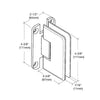 CRL Unlacquered Brass Plymouth Series Wall Mount 'H' Back Plate Hinge