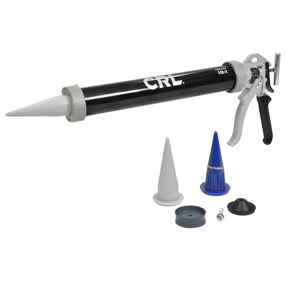 CRL CRLCG1 18:1 black sausage caulk gun with rotating barrel, zinc-alloy handle for cartridges and sausage packs