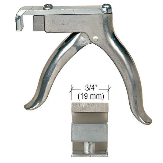 CRL offset glass pliers (SKU 1050), compact all-steel tool with offset jaws for trimming 2-11 mm plate glass.