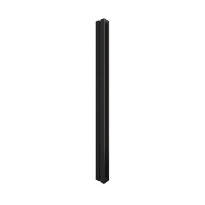 Matte black O-style square tubular shower door handle, stainless steel, back-to-back for 3/8" glass - SKU HPH480MBL