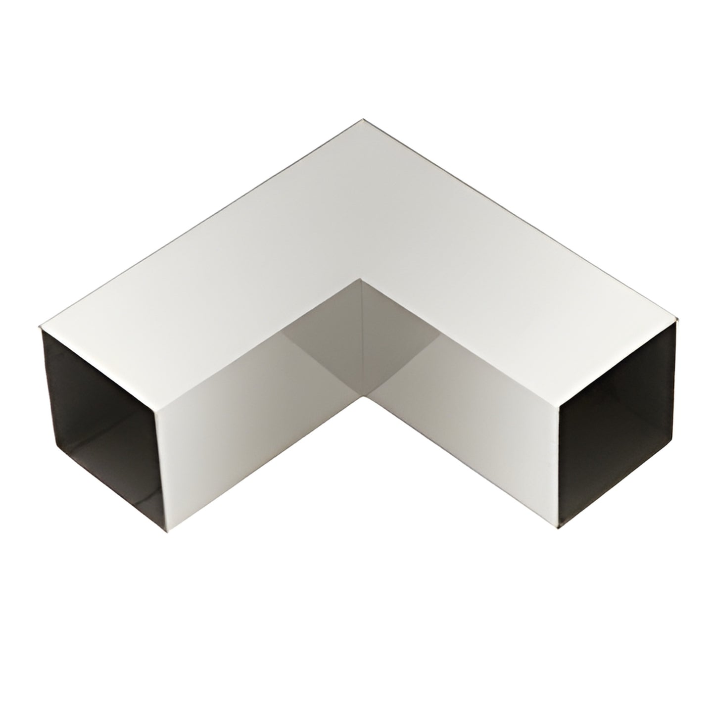 Polished 304 stainless steel 1-1/2" square slip-fit horizontal corner for handrail (SKU HRS15HPSC)