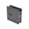 SGCU1MBL matte black square brass wall mount glass clamp for 3/8-1/2" (10-12mm) frameless shower panels
