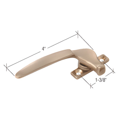 CRL Satin Brass Left-Hand Cam Handle Replacement for Glass Doors