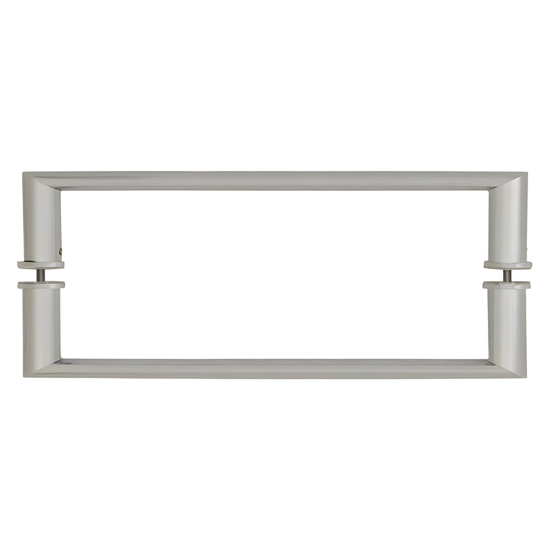 Brushed nickel 18-inch back-to-back double towel bar (SKU 0R18X18BN) with mixed oval/round tubular design.