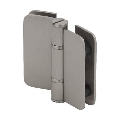 CRL Brushed Nickel Zurich 180° Glass Bi-Fold Hinge: Sleek, modern design for seamless inst