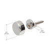 Set of four chrome round mirror clips (SKU MC02CH) for 1/4" (6 mm) glass with concealed-screw caps