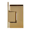 GEN044GP Geneva gold-plated brass wall-mount offset shower hinge for 8-12mm tempered glass, self-centering