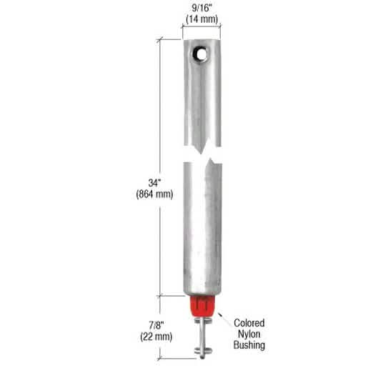 CRL 34" Tubular Spiral Tilt Window Balance with Red Bushing for Smooth Operation