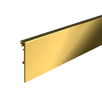 CRL DRX™ 4 in Polished Brass Square Side Cover, Custom Length