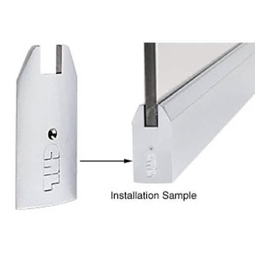 CRL Polished Stainless Steel 4" Tapered End Cap for Sidelite Rails & 3/4" Glass