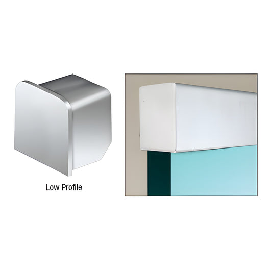 GRL107ECPS polished stainless steel low-profile end cap for 11 gauge cap railing, slips in for a finished edge.