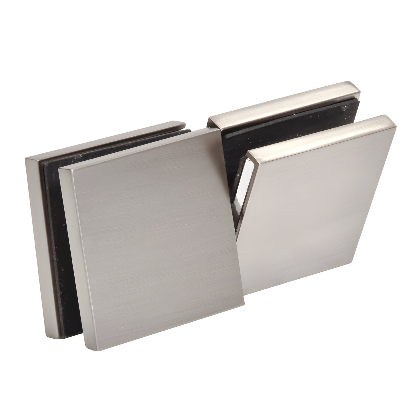 CRL Zero Clamp CCS4BN - brushed nickel solid brass concealed shower clamp for 3/8-1/2 in. glass