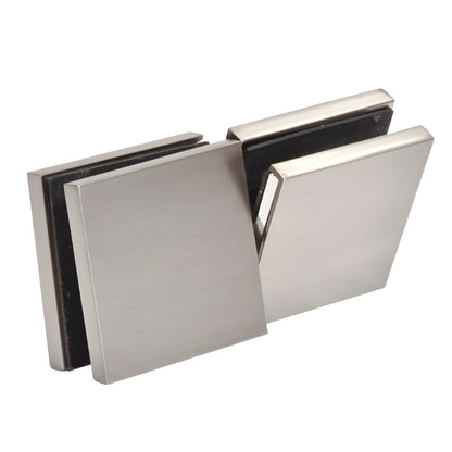 CRL Zero Clamp CCS4BN - brushed nickel solid brass concealed shower clamp for 3/8-1/2 in. glass