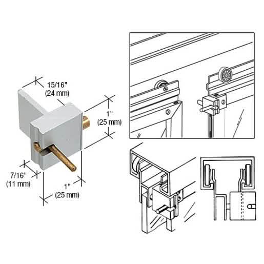 CRL Satin Anodized Spring Loaded Catch for Pass-Thru Windows: Durable and Sleek Design