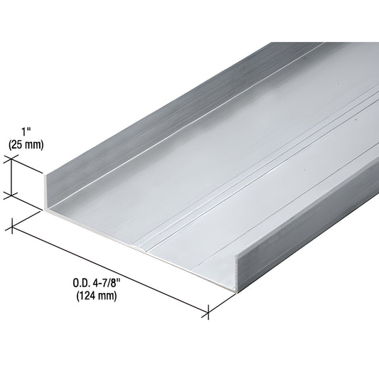 Aluminum CRL 487 office partition extrusion, 4-7/8 in wide, 1 in returns, SKU 487X55299
