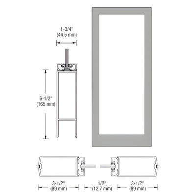 CRL-U.S. Aluminum Clear Anodized 400 Center-Hung Medium Stile Door