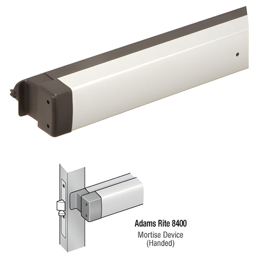 Adams Rite 8400 narrow-stile mortise exit device, clear anodized aluminum push bar (SKU DH84111R036)