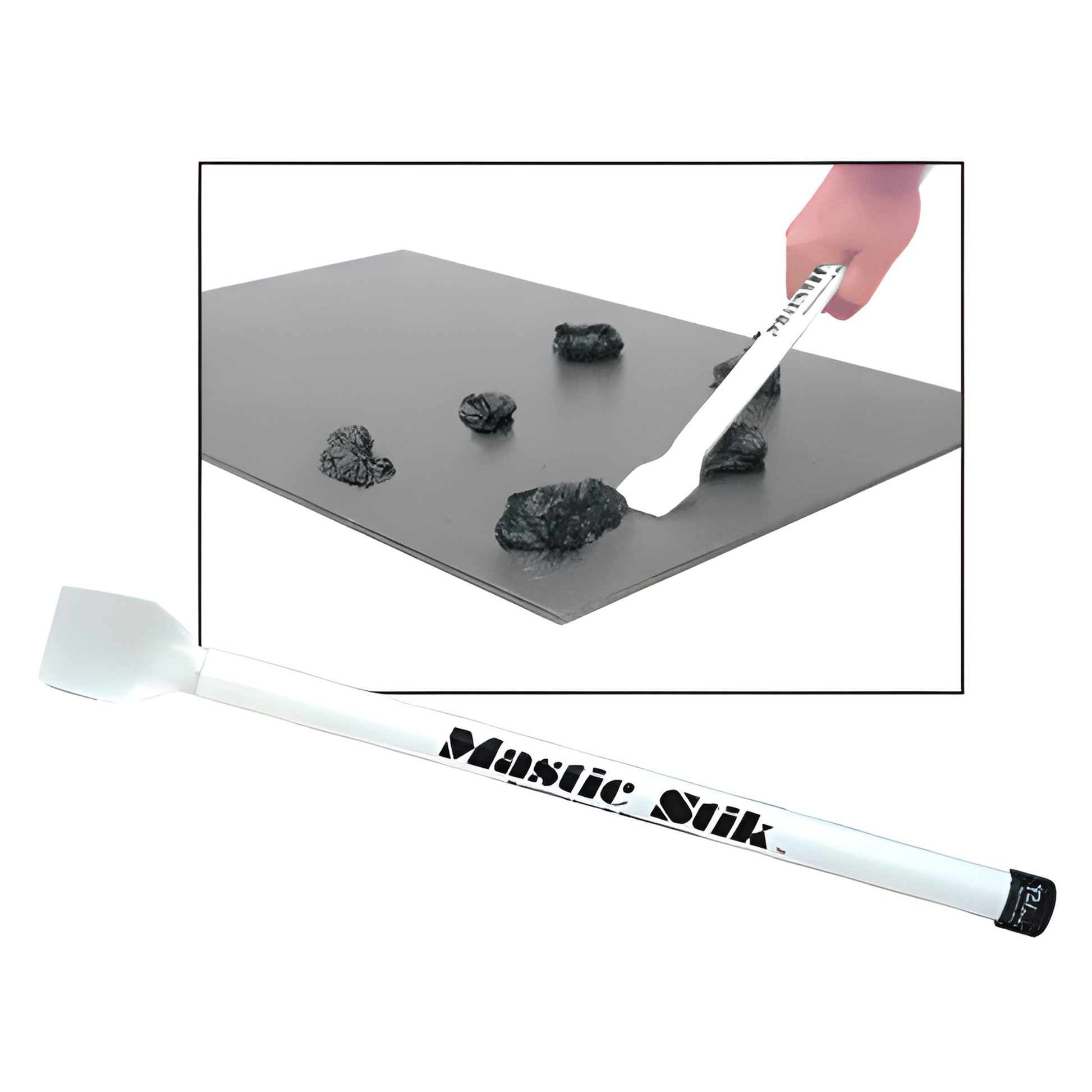 Palmer Mastic Stik MS97 - white 16.5" PVC applicator/remover with 1.5" chiseled scoop for mirror mastic