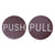 CRL 2 in Round Dark Bronze Push/Pull Door Set - Etched Aluminum