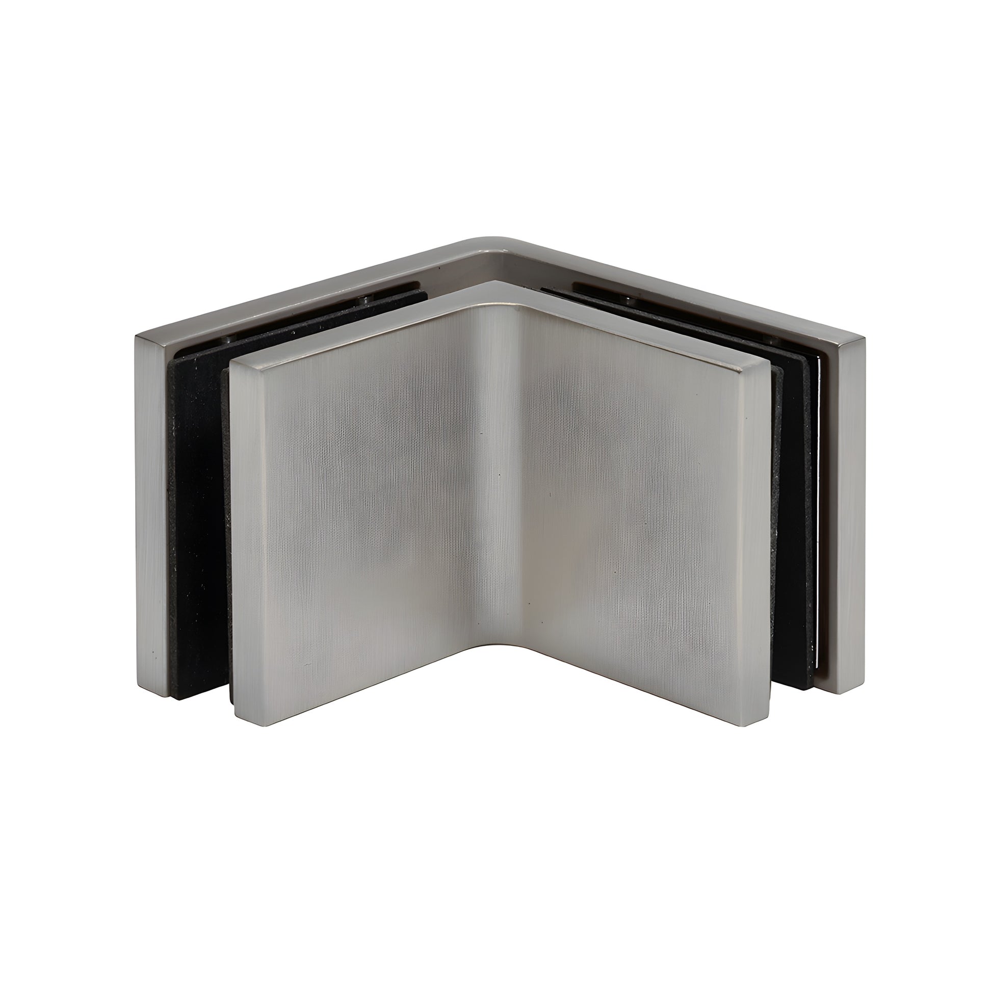Brushed-nickel 90 brass glass clamp CCS90BN for 3/8-1/2 frameless shower panels