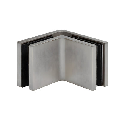 Brushed-nickel 90 brass glass clamp CCS90BN for 3/8-1/2 frameless shower panels