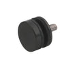 Matte black replacement cap/stud washer for commercial glass door pulls, 1-1/4 in cap, fits 3/8-3/4 in glass