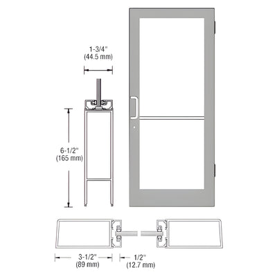 CRL-U.S. Aluminum Series 400 36x84 Clear Anodized Entrance Door