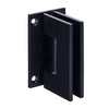 GEN537MBL matte black Geneva brass shower hinge for 8-12mm tempered glass, self-centering, 5 pre-set.