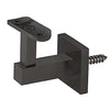 Matte black aluminum wall handrail bracket for 11 2-2 tubing, Shore Series (SKU HR5EWMBL)