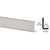 CRL Satin Anodized Aluminum 5/8" Face L-Bar Glass Trim Extrusion