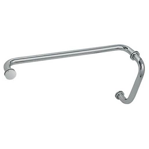 CRL Polished Nickel 8" Pull Handle & 18" Towel Bar BM Series with Metal Washers