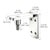 CRL Polished Stainless Steel Wall-Mount Gate Pivot Hinge