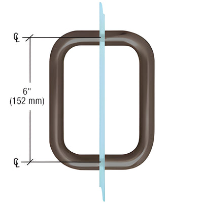 CRL BM 6" Oil-Rubbed Bronze Back-to-Back Door Handle No Metal Washers