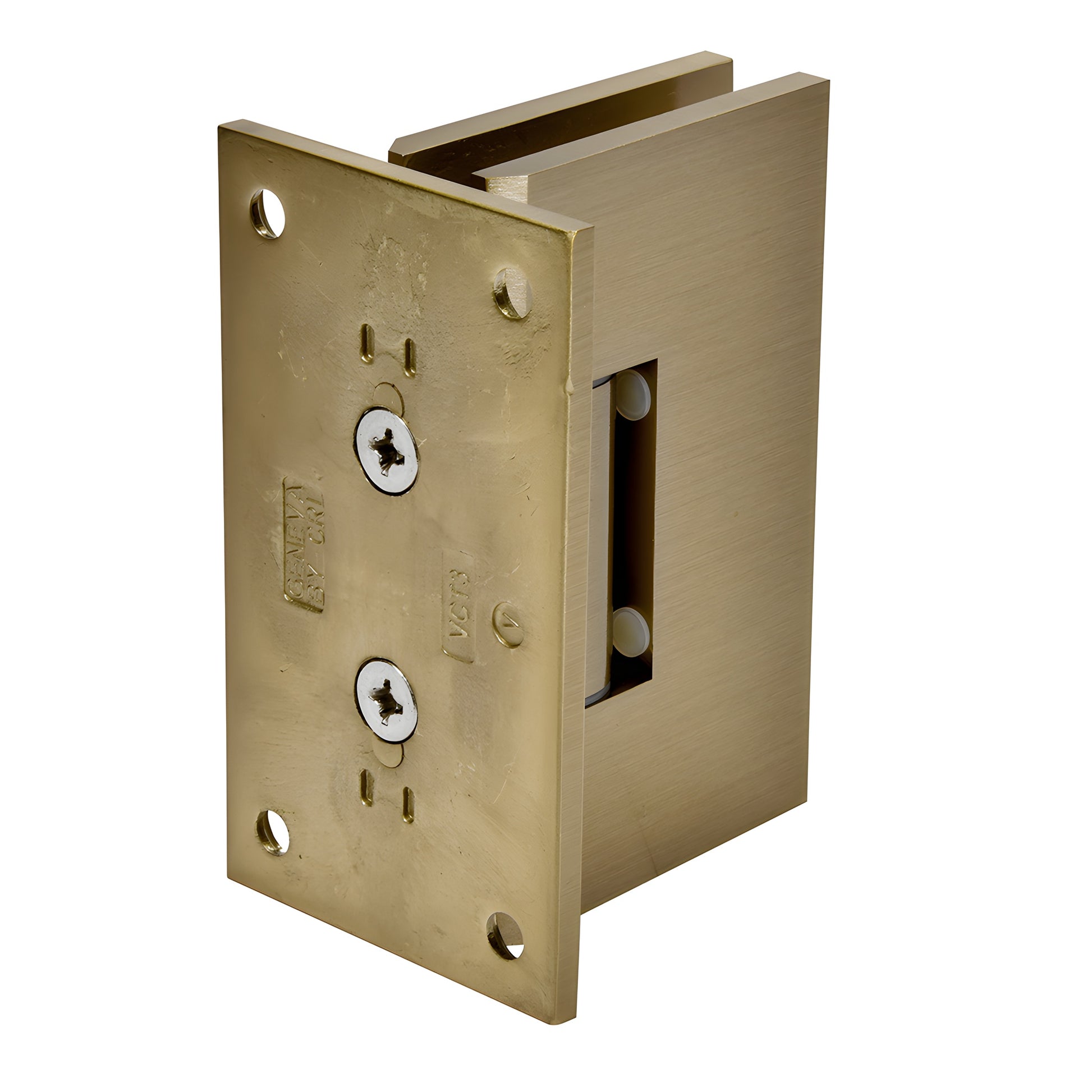 Brushed bronze brass shower door hinge VCT037BBRZ, wall-mount for 3/8-1/2 frameless glass
