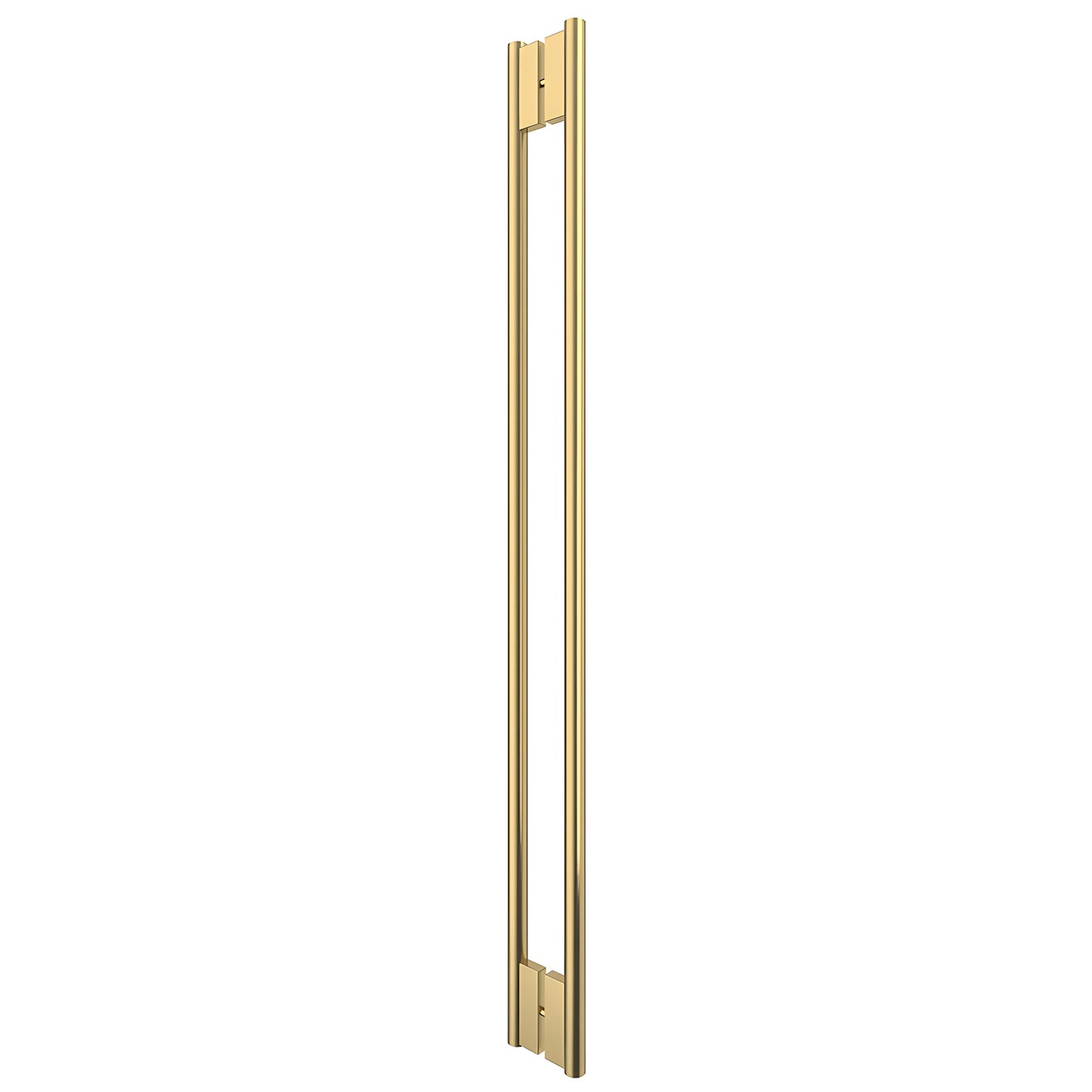 60 in C-Style tubular shower door handle, brushed bronze stainless steel, back-to-back concealed glass mount (SKU HPH60CBBRZ)