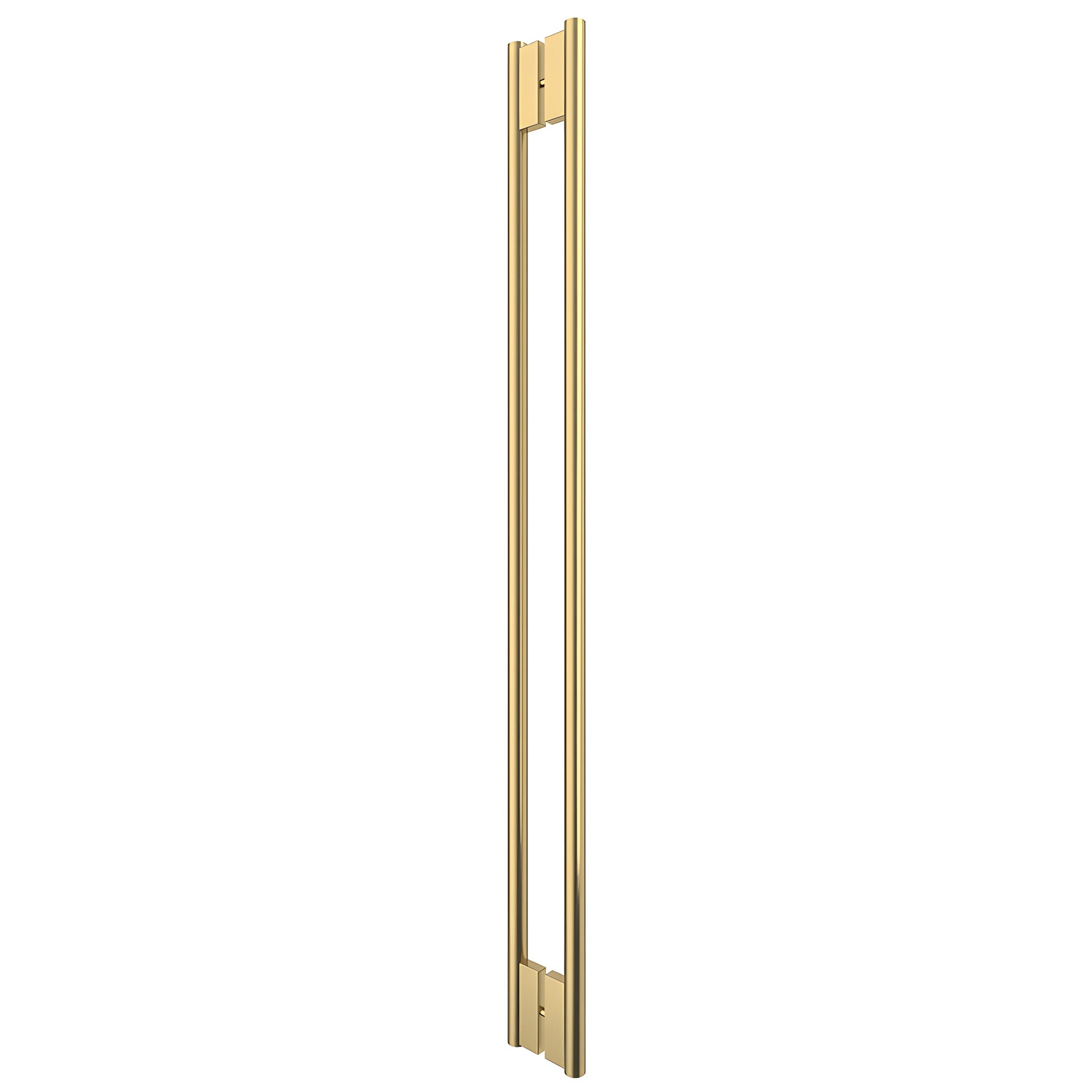 60 in C-Style tubular shower door handle, brushed bronze stainless steel, back-to-back concealed glass mount (SKU HPH60CBBRZ)