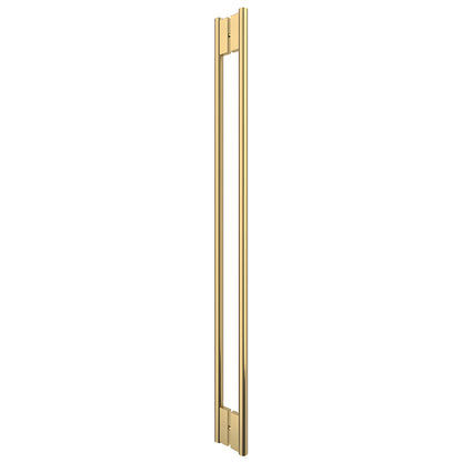 60 in C-Style tubular shower door handle, brushed bronze stainless steel, back-to-back concealed glass mount (SKU HPH60CBBRZ)