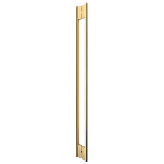 60 in C-Style tubular shower door handle, brushed bronze stainless steel, back-to-back concealed glass mount (SKU HPH60CBBRZ)