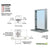 CRL Satin Anodized Aluminum Pass-Through Window w/ 12" Shelf & Tray