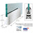 Polished Stainless 4" Tapered DRS Door Rail 9.5" 1/2" Glass No Lock