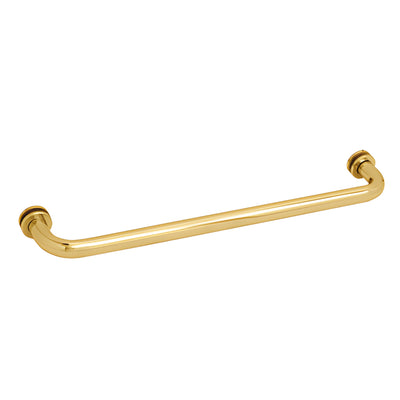 CRL 24 in Unlacquered Brass Tubular Single-Sided Wall-Mount Towel Bar