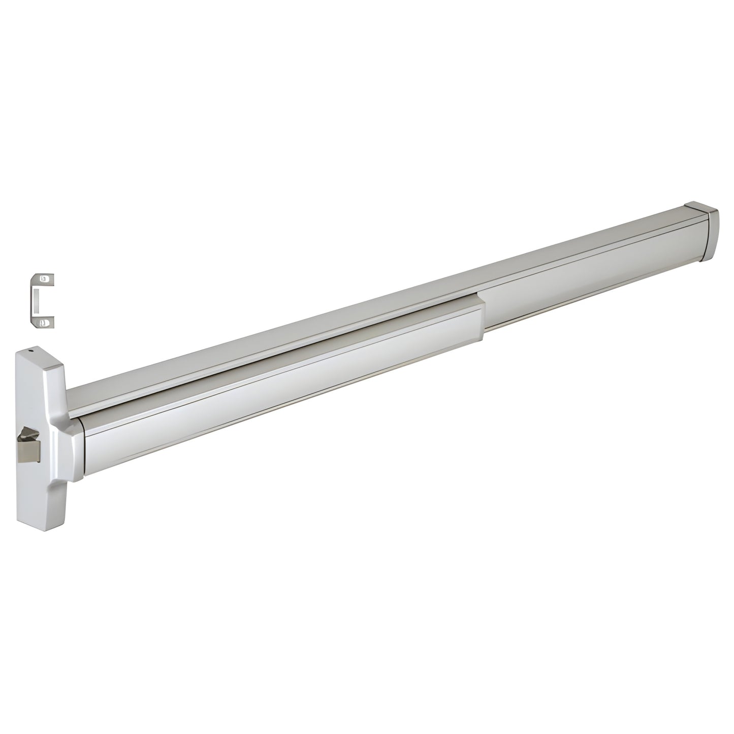 Jackson Model 2095 rim panic bar in satin aluminum - commercial emergency exit device (left-hand reverse bevel)