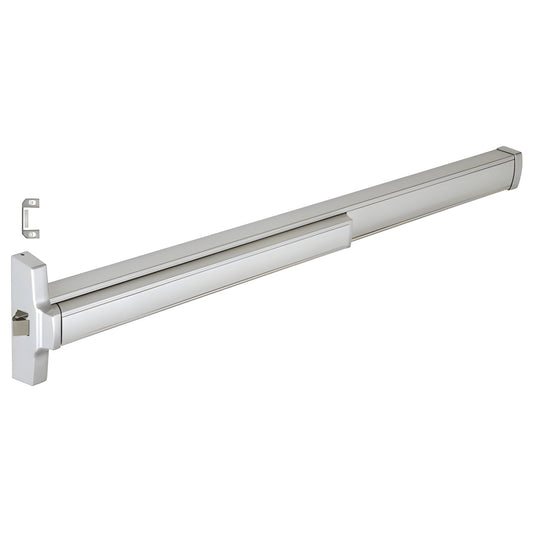 Jackson Model 2095 rim panic bar in satin aluminum - commercial emergency exit device (left-hand reverse bevel)
