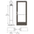 CRL-U.S. Aluminum Series 400 Offset Pivot Entry Door - Black Bronze